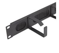 kenable Barra anillada 1U de la gestión del cable con 4 anillos y gabinete de datos del cepillo estante de 19 pulgadas