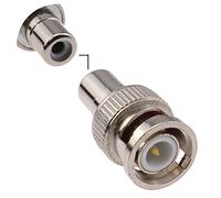 kenable BNC Plug to RCA Phono Socket Adapter - CCTV a Composite Yellow