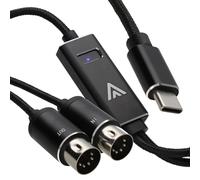 kenable Cable adaptador de interfaz USB tipo C a MIDI, cable MIDI de entrada y salida Win11/OSX (USB-C)