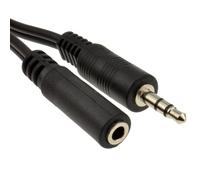 kenable Cable Alargador de Audio Estéreo Jack 3.5mm Macho a Hembra para Auriculares y Altavoces 3m Negro