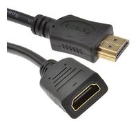 kenable Cable Alargador HDMI Macho a Hembra Alta Velocidad 1080P 3D TV Compatible 0,5m 50cm Negro