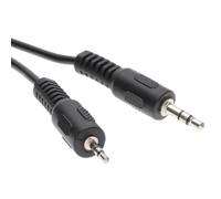 kenable Cable Audio Adaptador Jack Estéreo 3.5mm Macho a 2.5mm Macho para Auriculares MP3 MP4 Auxiliar Coche 0.5m Negro