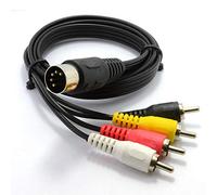 kenable Cable de Audio DIN 5 Pines Macho a 4 RCA Fono Macho para Conectar Altavoces y Equipos de Audio 1m Negro