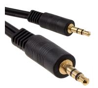 kenable Cable de Audio Estéreo Jack 3.5mm Macho a Macho con Conectores Chapados en Oro 0.5m Negro