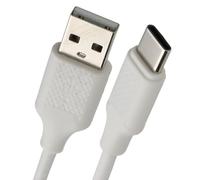 kenable Cable de Carga Rápida USB-C para Móvil/PS5/Xbox Series X, USB-A a USB-C, 5V 3A 15W, Resistor 56K Ohm, Sincronización de Datos, 0,5m Blanco