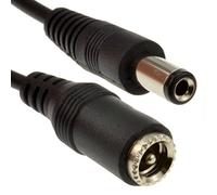 kenable Cable de Extensión de Alimentación DC 5.5x2.1mm Macho a Hembra para CCTV 3m Negro