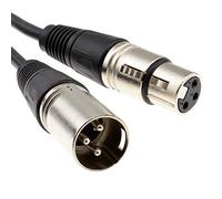 kenable Cable de Micrófono XLR 3 Pines Macho a Hembra Apantallado Audio Profesional Negro 0,5m 50cm