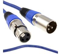 kenable Cable de Micrófono XLR 3 Pines Macho a Hembra Balanceado con Apantallamiento Antiinterferencias AZUL 6m