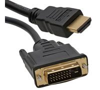 kenable Cable de vídeo digital DVI-D de 24 + 1 pin macho a HDMI, dorado, 1 m