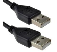 kenable Cable USB 2.0 Tipo A Macho a Macho Alta Velocidad 24AWG Blindado Negro 0,15m 15cm CORTO