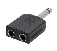 kenable Conector Jack Mono de 6,35 mm para 2 Conectores Jack Mono Hembra de 6,35 mm