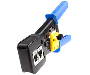 kenable Crimpadora Profesional RJ45 con Trinquete para Conectores Pass-Through Cat5e Cat6 RJ45 RJ11/RJ12 Estilo EZ