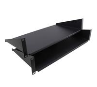 kenable Estante Fijo Voladizo 2U 250mm Profundidad Negro 19 Pulgadas Rack Armario Datos - Pack Doble