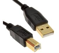 kenable GOLD 24AWG USB 2.0 High Speed Cable Printer Lead A to B BLACK 0.75m 75cm