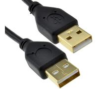 kenable GOLD USB 2.0 A to A (Male to Male) High-Speed BLACK Cable 1.5m 5ft