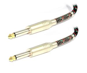 kenable HQ Helicoidal Blindado Guitarra Cable 6,35 mm Mono Conector Jack Cable Oro Tip 5 m [5 metros]