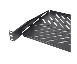 kenable Pro Vented Cantilever Shelf 1U 250mm Deep Black para gabinete de datos de 19"