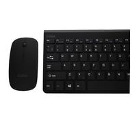 kenable Set Inalámbrico Teclado y Ratón Coda Compacto 2.4GHz para PC Portátil Android Mac Negro