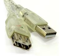 kenable Translúcido USB 2,0 Extensión Cable A a A Femenino Cable 5 m [5 metros]