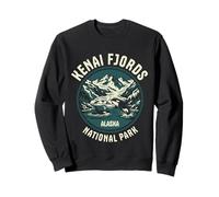Kenai Fjords National Park Alaska Diseño Vintage Sudadera