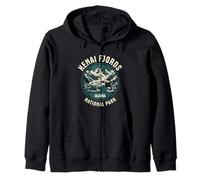 Kenai Fjords National Park Alaska Diseño Vintage Sudadera con Capucha