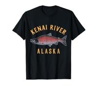Kenai River Alaska Sockeye Salmón Pesca Recuerdo Camiseta gráfica económica