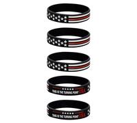 Kenailw Turning Point - Pulseras de Estados Unidos Merch Time for a Turning Point USA Flag The Shooting Of Charlie Kirk Bracelet, Talla única, Silicona, No es una piedra preciosa