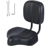 KENANLAN Asiento de bicicleta para bicicleta estática, asiento ancho para bicicleta, sillín de bicicleta grande, cómodo asiento de bicicleta, cojín acolchado grande de espuma viscoelástica (color