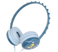 KENANLAN Auriculares con Micrófono para Niños de Patrón de Dinosaurio Genial con Micrófono, Auriculares sobre la Oreja para la Escuela, el Chat de Video, la Banda para la Cabeza de Cabeza (Azul)