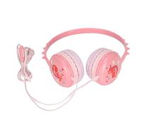KENANLAN Auriculares con Micrófono para Niños de Patrón de Dinosaurio Genial con Micrófono, Auriculares sobre la Oreja para la Escuela, el Chat de Video, la Banda para la Cabeza de Cabeza (Rosa)