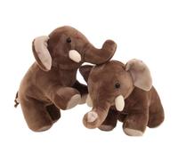 KENANLAN Juguete Lindo del Elefante de la Felpa, Super Suave Corto Relleno Suave 3D Algodón, Cómodo Abrazar, un Niños en el Día de los Niños, San Valentín, Aniversarios (Marrón)