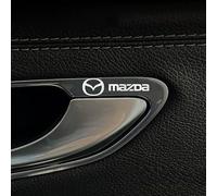 KENANS Pegatinas con Emblema para Mazda, Calcomanías con el Logotipo Emblema Insignia Adhesivo Pegatina,4pcs