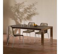 Kenay Mesa de jardín rectangular de madera maciza 180 Algar