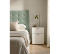 Kenay Mesita de noche blanca 2 cajones Lau