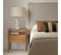 Kenay Mesita de noche de chapa de roble 1 cajón Vita Roble