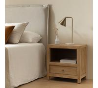 Kenay Mesita de noche de madera natural 1 cajón 55 Rustic