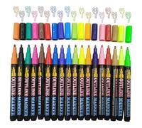 Kenazkas Resaltadores estéticos, bolígrafos de colores surtidos de secado rápido, juego de marcadores de larga duración para niños, para estudiantes, artistas, adultos, resaltado, diario, dibujo