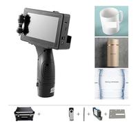 KENBT Impresora de inyección de Tinta Industrial portátil de Alta resolución de 12,7 mm/25,4 mm, Impresora portátil con Logotipo de código QR,Fuerte adhesión(Printer 1 Red Ink)