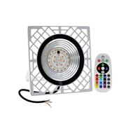 KENBT LED RGB Floodlight con Control Remoto de iluminación al Aire Libre IP66 Lámpara de Calle Streetlight de proyector LED de LED Impermeable,Excelente disipación del Calor(White - No Plug)