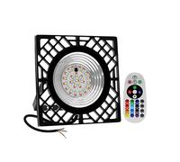 KENBT LED RGB Floodlight con Control Remoto de iluminación al Aire Libre IP66 Lámpara de Calle Streetlight de proyector LED de LED Impermeable,Excelente disipación del Calor(Black - No Plug)