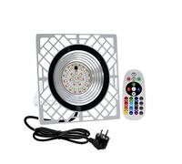 KENBT LED RGB Floodlight con Control Remoto de iluminación al Aire Libre IP66 Lámpara de Calle Streetlight de proyector LED de LED Impermeable,Excelente disipación del Calor(White - with EU Plug)