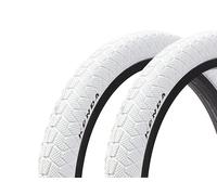 Kenda - Juego de neumáticos BMX de 20 x 1,95 pulgadas, aprox. 610 g, diseño limpio, color blanco, 1 par