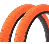 Kenda - Juego de neumáticos BMX de 20 x 1,95 pulgadas, aprox. 610 g, neumáticos de alambre, diseño llamativo, Park & Street - Naranja - 1 par