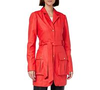 Kendall + Kylie Blazer de Cuero con Lazo K&K W VGN KKW3711004, Rojo Sangriento, L, Bloody Red, 44 para Mujer