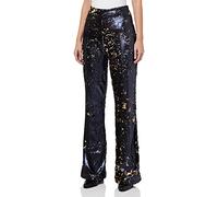 KENDALL & KYLIE K&K W Dazzle High Rise Flare Pants KKW3712001 Pantalones, Bronze, L De Las Mujeres