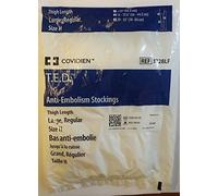 Kendall TED longitud del muslo, tamaño H, tamaño grande, regular, punta abierta, blanco, 1 juego T.E.D