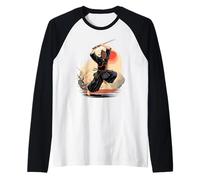Kendo Artes Marciales Japonesas Japón Espada De Bambú Camiseta Manga Raglan