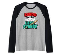 Kendo - Espada de bambú para Practicar Artes Marciales, Espada Japonesa Camiseta Manga Raglan