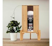 Kendra Filtro De Agua Dispensador 9L, Diseño Ecológico en Cristal, Bambú y Acero Inoxidable, Filtración PiVitalis® 5 Etapas, Hasta 600L por Cartucho, Sin BPA, Ideal para 3-8 Personas