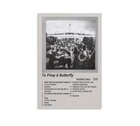 Kendrick - Póster de lienzo impermeable con texto en inglés "To Pimp A Butterfly" para pared, impresión HD resistente a los rayos UV, apto para salas de estar y pasillos, ideal como regalo, estilo sin